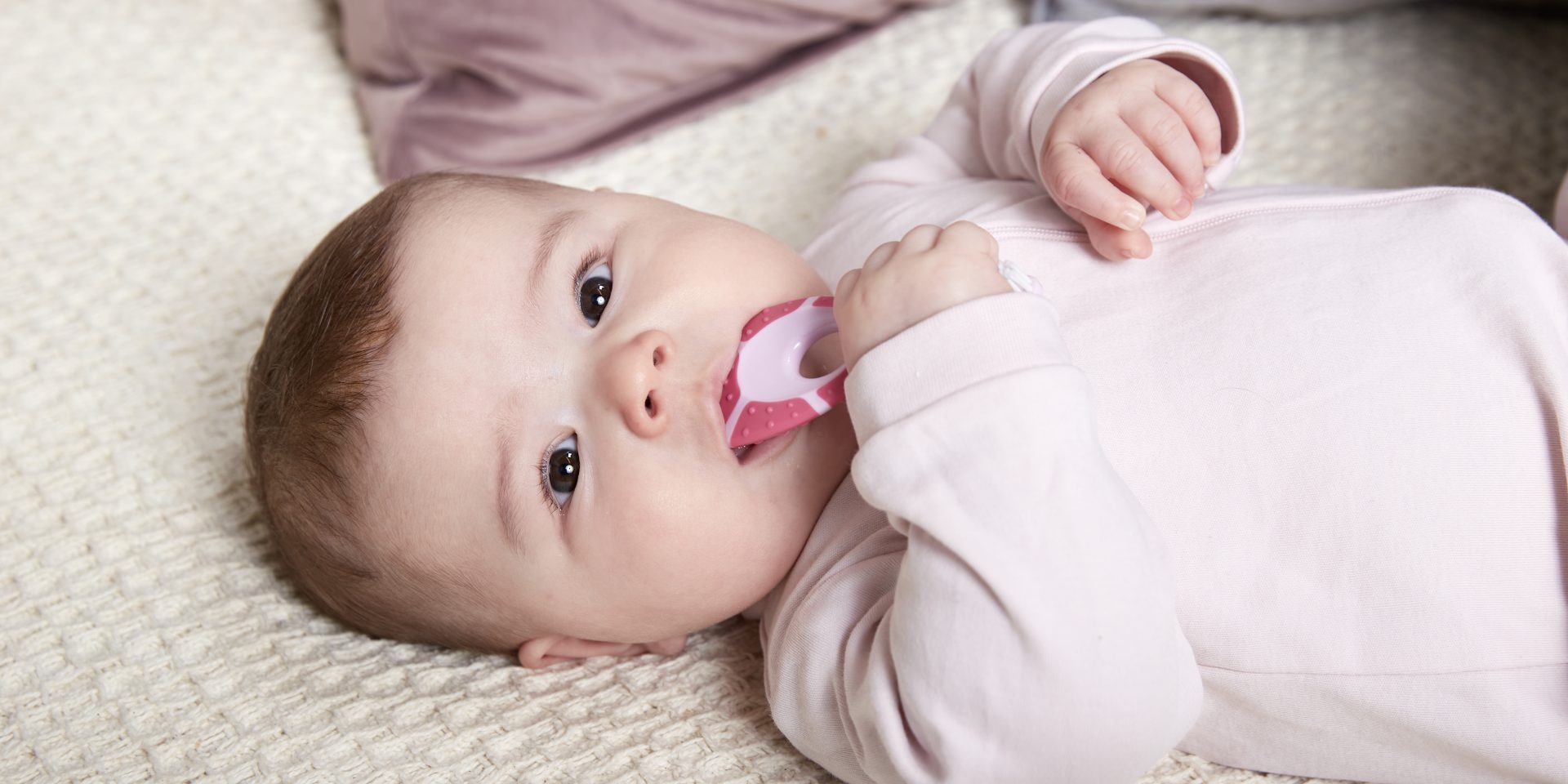 Anneau de dentition en bois non traité, silicone et caoutchouc naturel pour  bébé
